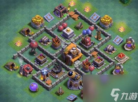 部落冲突五本怎么布阵