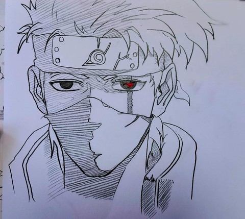 火影忍者卡卡西怎么画