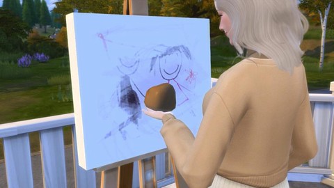 模拟人生4怎么画画